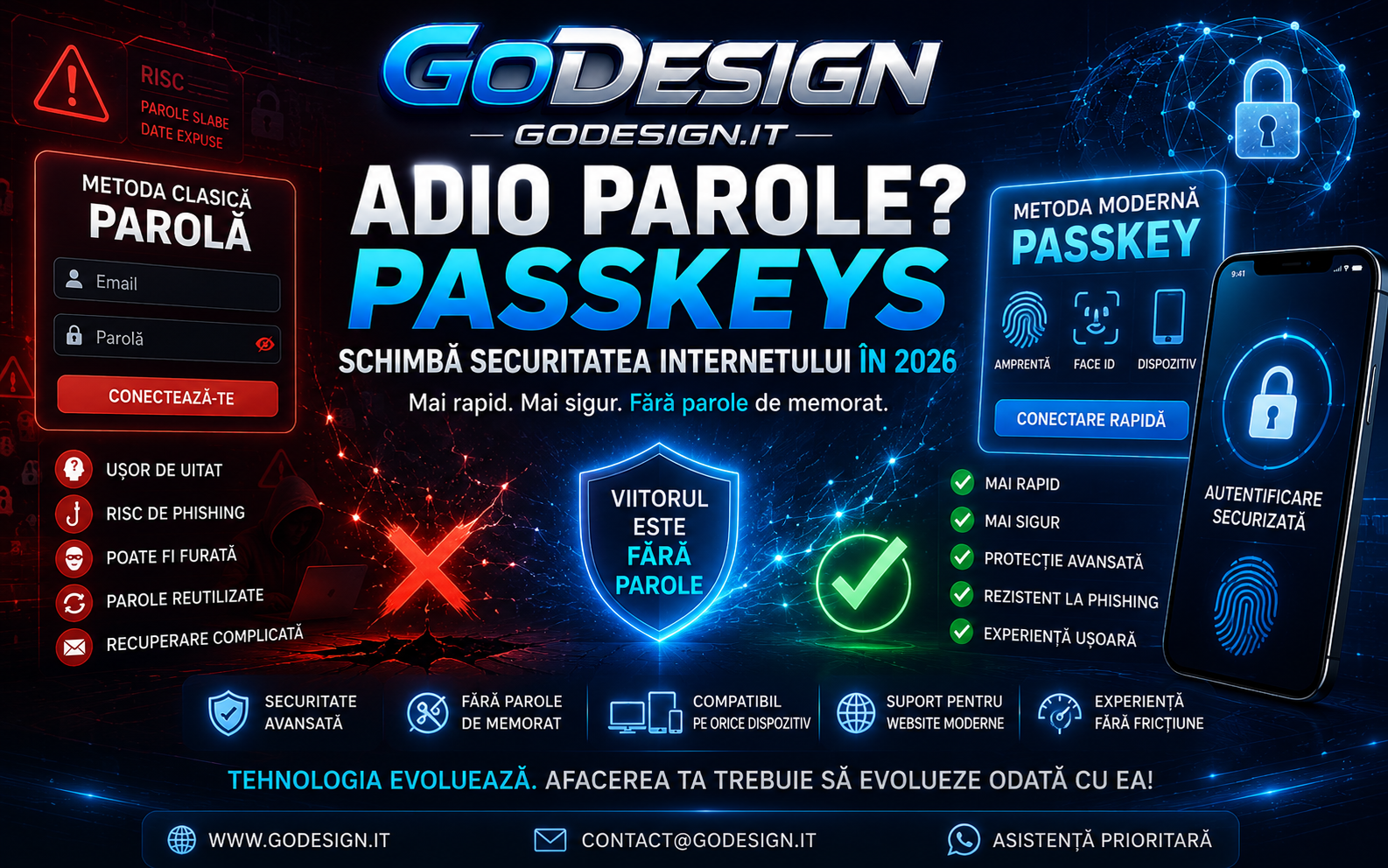 Passkeys schimbă securitatea internetului Adio Parole